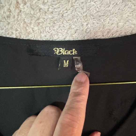 Beaded Bat Wing  Blouse V-Neck Elastic Waist Peplum Art Deco M - Picture 2 of 7